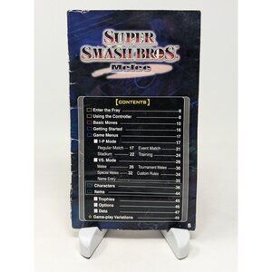 Super Smash Bros. Melee Nintendo Game cube MANUAL Booklet Only
